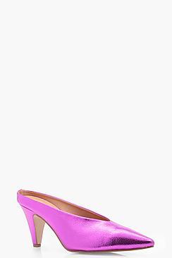 Boohoo Nia Pointed High Vamp Cone Heels