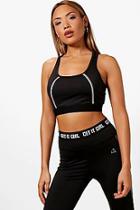 Boohoo Grace Fit Mono Racerback Crop