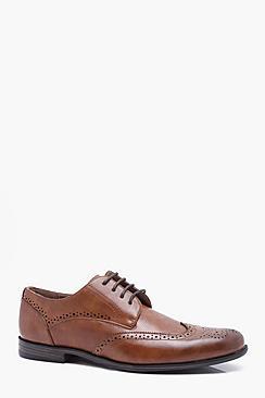 Boohoo Tan Wingcap Brogue