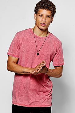 Boohoo Longline T-shirt With Scoop Hem