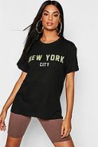 Boohoo Tall New York Slogan T-shirt
