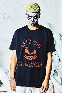 Boohoo Halloween Oversized Lets Get Smashed T-shirt