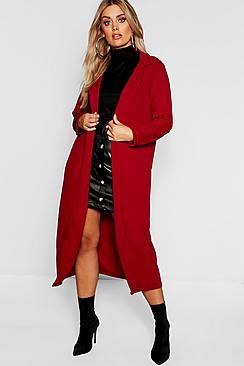 Boohoo Plus  Crepe Longline Duster