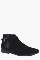 Boohoo Buckled Suedette Chelsea Boot