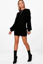 Boohoo Maddie Balloon Sleeve Jumper Dress
