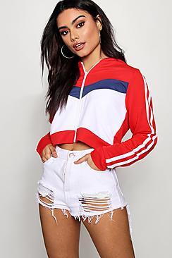 Boohoo Justine Colour Block Sports Jacket