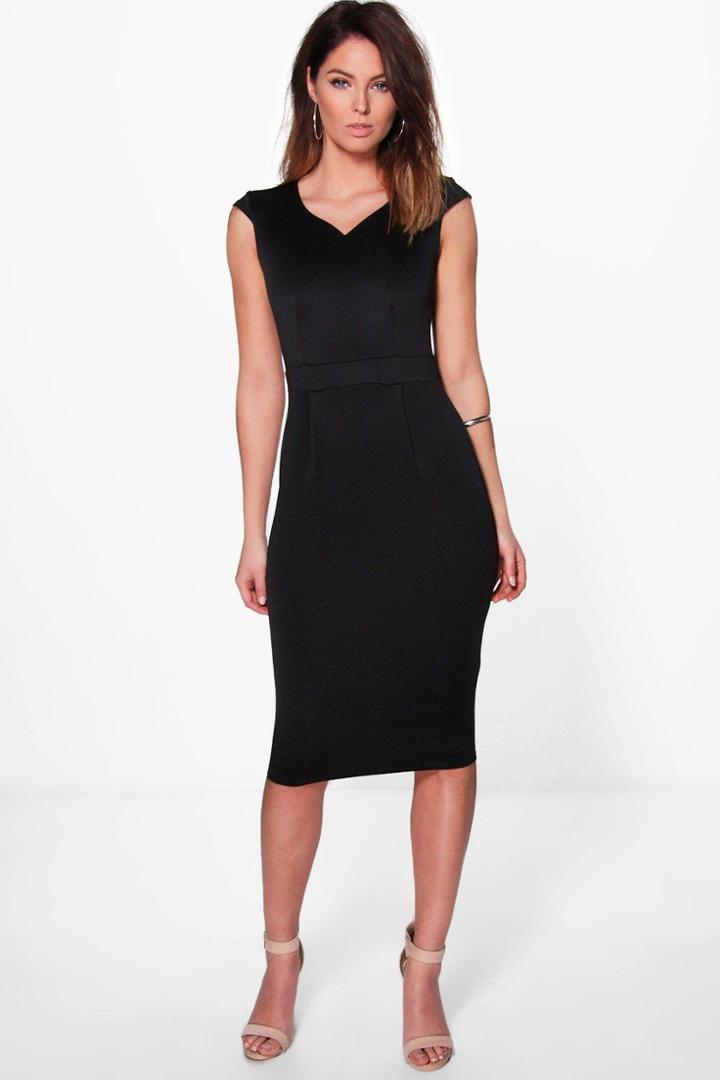 Boohoo Alexis Fitted Tailored Dress Black