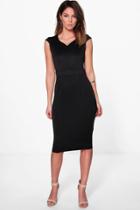 Boohoo Alexis Fitted Tailored Dress Black