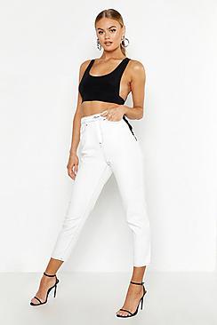 Boohoo Contrast Stitch Mom Jeans