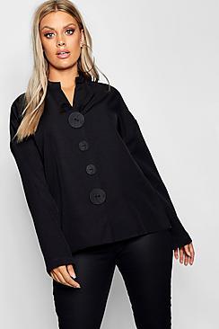 Boohoo Plus Button Down Oversized Cotton Shirt