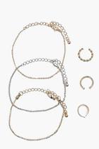 Boohoo Rosie Delicate Bracelet And Ring 6 Pack