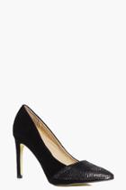 Boohoo Faye Studded Toe Cap Court Black