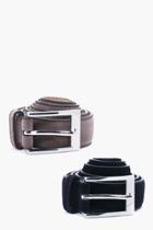 Boohoo Faux Suede Belt With Metal Buckle Multipack Multi