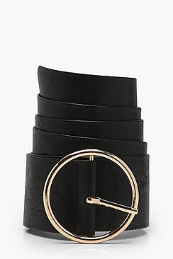 Boohoo Olivia O Ring And Eyelet Pu Waist Belt