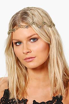Boohoo Rachel Ornate Floral Bridal Hair Chain