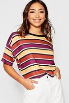 Boohoo Stripe Print T-shirt