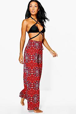Boohoo Jasmine Paisley Beach Trouser