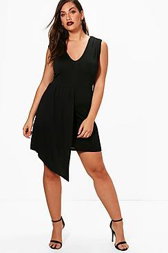 Boohoo Plus Plunge Front Bodycon