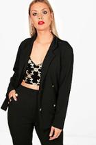 Boohoo Plus Margaux Button Detail Blazer