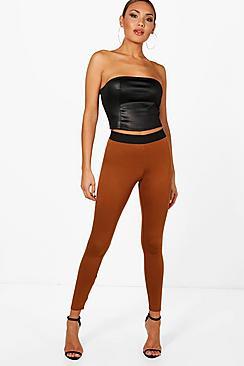Boohoo Contrast Waistband Leggings