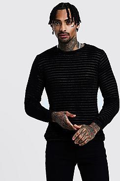 Boohoo Chenille Stripe Turtle Neck Jumper