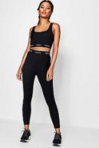 Boohoo El Man Tape Crop Top And Legging Co-ord Set