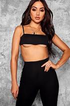 Boohoo Alice Square Strappy Underbust Crop Top