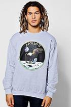 Boohoo Nasa Apollo Print Crew Neck Sweater