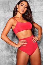 Boohoo Slinky High Waist Hot Pant