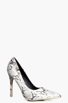 Boohoo Ellie Snake Court Shoes Black