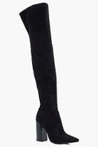 Boohoo Betsy Stretch Pointed Toe Over The Knee Boot