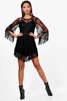 Boohoo Boutique Elspeth Fringed Lace Dress