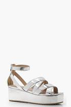 Boohoo Bethany Cross Strap Flatform Sandals