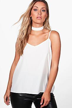 Boohoo Plus Woven Choker Cami