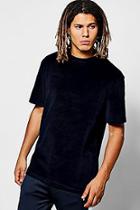 Boohoo Plain Velour T-shirt