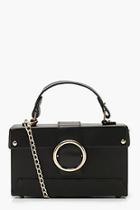 Boohoo Ring Detail Structured Box Cross Body Bag