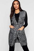 Boohoo Sleeveless Knitted Wrap Cardigan