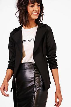 Boohoo Alisha Scuba Lapel Blazer