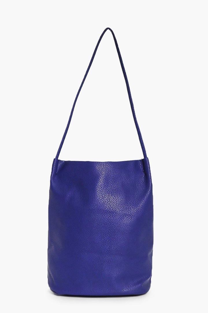 Boohoo Lois Origami Top Simple Duffle Bag Navy
