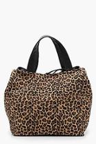 Boohoo Lily Oversized Leopard Day Bag