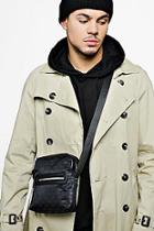 Boohoo Mono Man Repeat Faux Leather Cross Body Bag