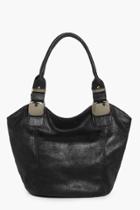 Boohoo Eleanor Large Metal Strap Detail Shopper Black
