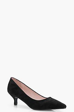 Boohoo Olivia Pointed Kitten Court Heel