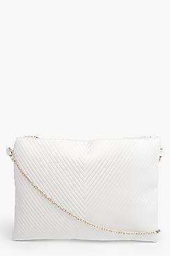 Boohoo Maya Panelled Oversized Clutch Bag