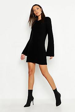 Boohoo Tall Wide Sleeve Jumper Dress