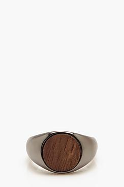 Boohoo Gunmetal Stone Ring