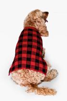 Boohoo Mia Tartan Dog Christmas Jumper Red