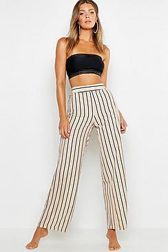 Boohoo Pinstripe Beach Trousers
