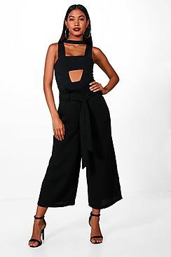 Boohoo Paperbag Waist Wide Leg Trousers