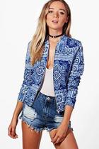 Boohoo Georgia Paisley Print Bomber